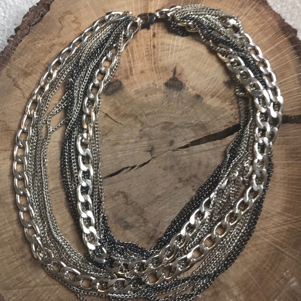 Pretty and fun Multi chain necklace